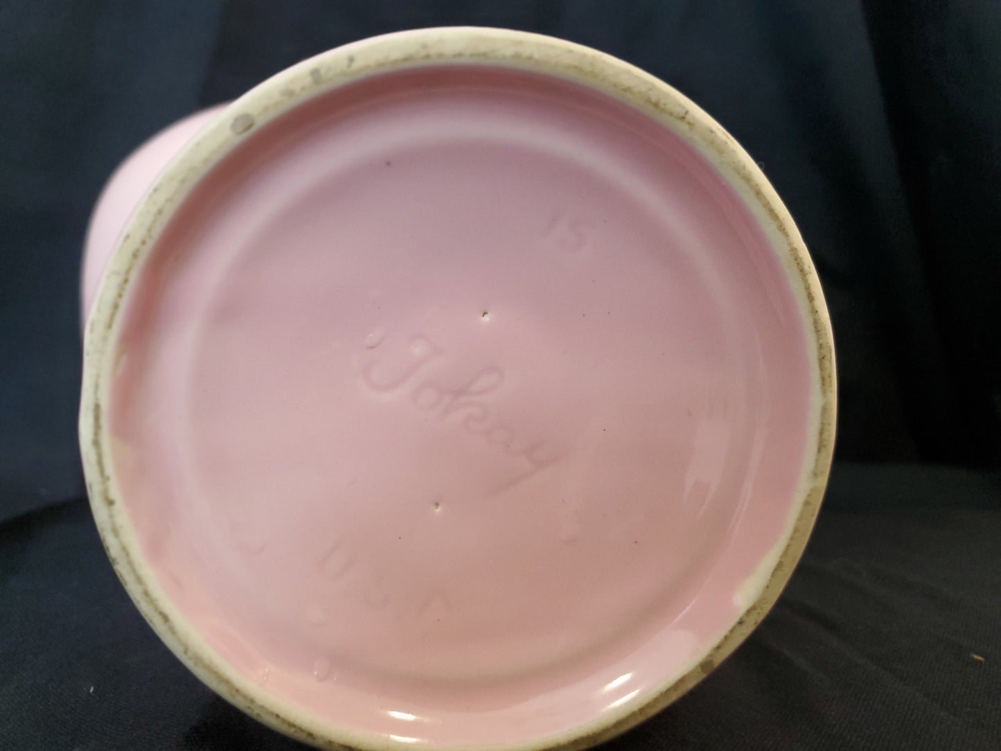 Vintage Hull Art Pottery Tokay Tuscany Grapes & Vine Pink Basket