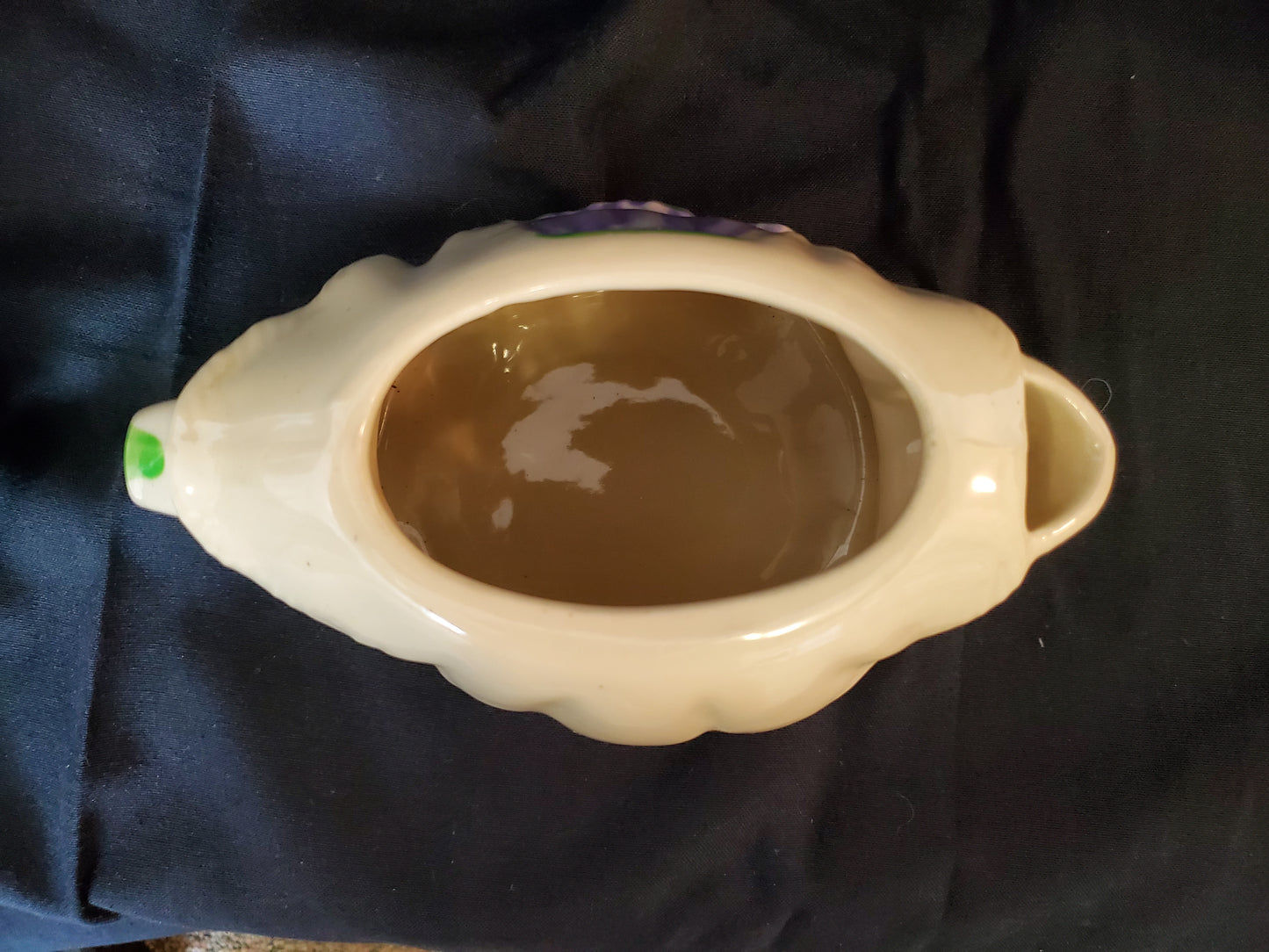 Vintage 1950s Shawnee USA Pottery Purple Apron Granny Ann Teapot 8.5"
