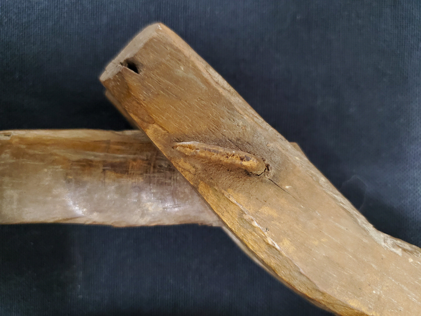 Vintage Folk Art Wooden Clackers / Bells Hand Carved — Set of 2